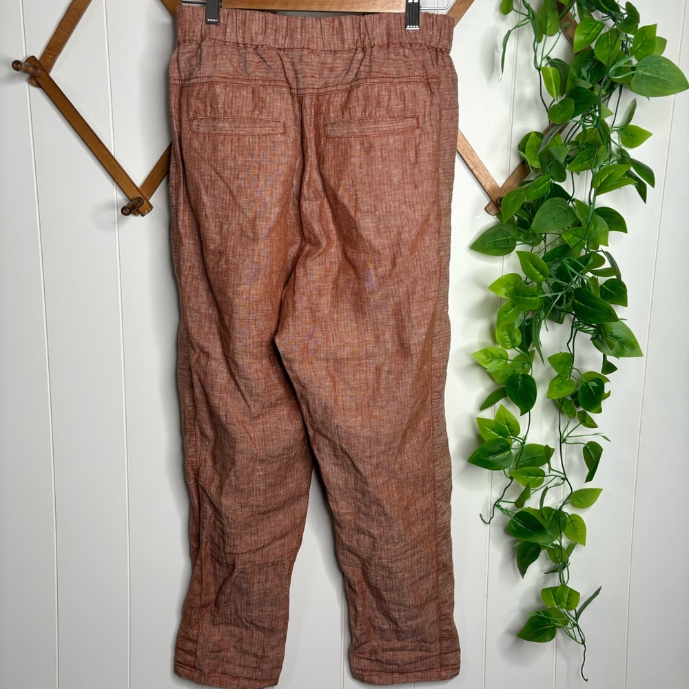Anthropologie Hei Hei Linen pants burnt orange size XS - Picture 5 of 16